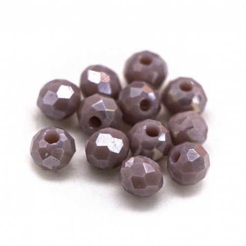 Бусины рондели 4*3мм (пудровый непрозрачный)